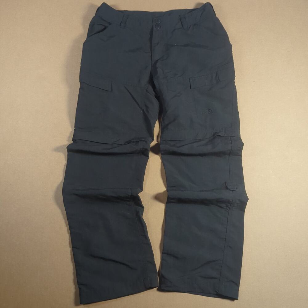The North Face Women's 6 Black Convertible Cargo Hiking Pants Zip Off Nylon